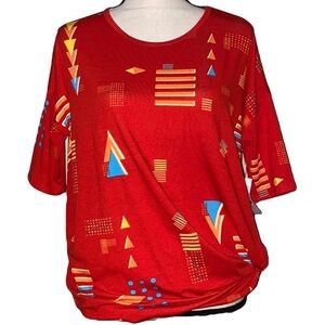 LuLaRoe XS Irma red blue yellow orange NWT